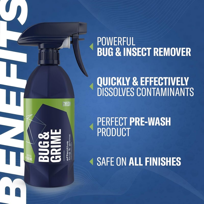 Gyeon Bug & Grime Remover Safe Ceramic Coating Cleaner Tar Tree Sap Road Film Oily Residue Paint Glass Trim Safe Pre Wash Detail Spray Ceramic‑Friendly Finish - Image 2